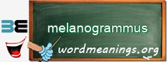 WordMeaning blackboard for melanogrammus